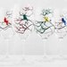 Seasonal Birds Wine Glasses - Cardinal, Bluebird, Yellow Finch and Hummingbird - 4 Piece Hand Painted Collection