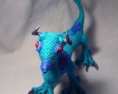 Evalis, OoaK poseable crocheted creature