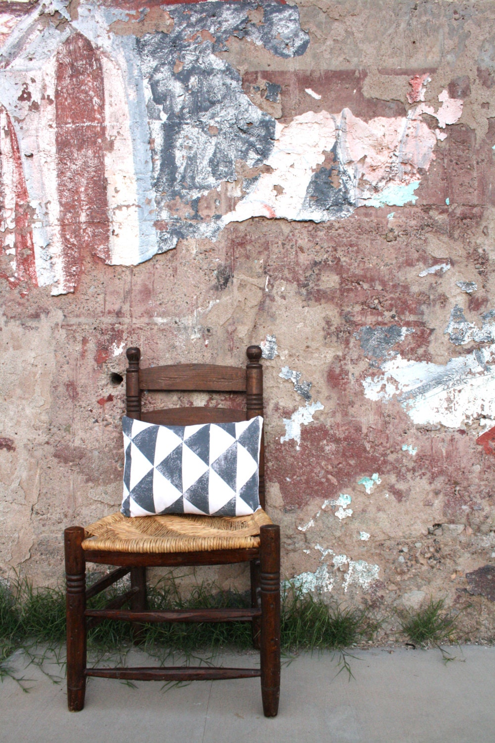 COVER ONLY - Hand Printed Arrow Pillow - Southwest - Desert