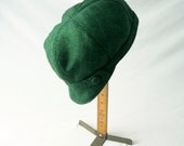 Emerald Green Silk Newsboy Hat : Womens Hats - Janis - L