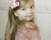 Pink Flower Girl Headband, Ethereal Pearl Headband, Bridesmaid Hairpiece