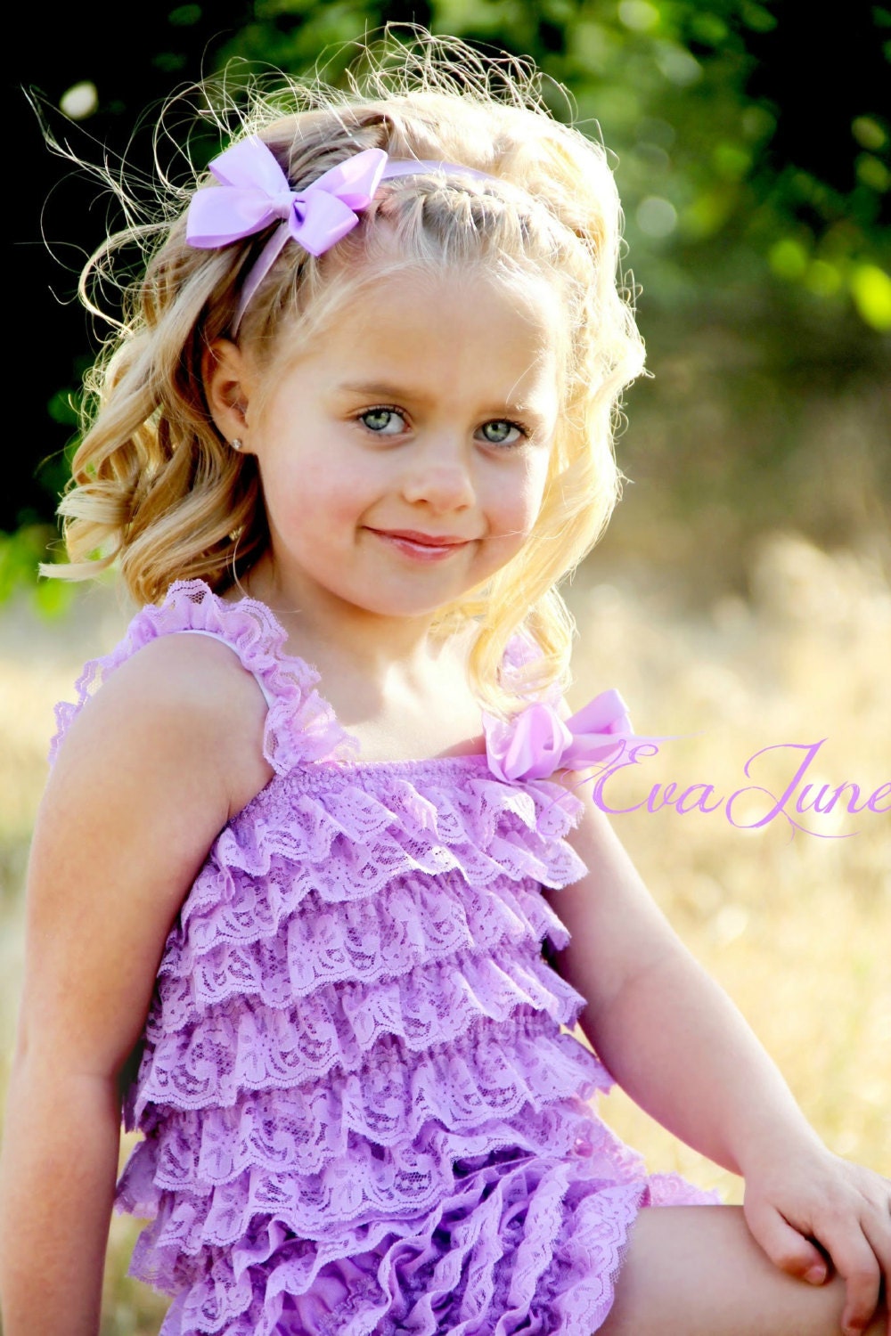 Lavender Hair Bow, Purple Hair Bow Clip, Purple Flower Girl Headband, Birthday Purple Tea party.