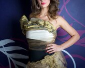 Black & White Golden Gala Dress