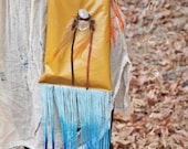 Pocket Full Of Posies Mustard Yellow Boho Fringe Purse