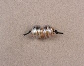EVOLVING - Golden Coil Pair - Lampwork Glass Beads by Shani Barrett SRA