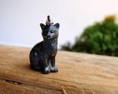 Black Cat Necklace Cat Pendant Sterling Silver Cat Jewelry