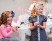 Retro 1967 Inspired Adorable Gray ruffle Katie dress-children clothing-girls
