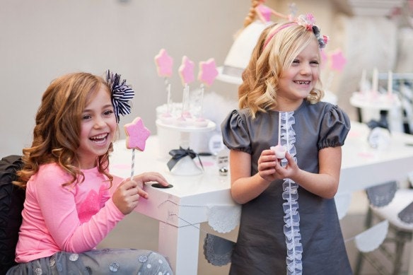 Retro 1967 Inspired Adorable Gray ruffle Katie dress-children clothing-girls