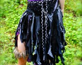 Pixie Skirt, Interstellar Weave, CuStoM Tattered Tutu, Hippie Skirt, Gypsy Wrap Skirt, FestiVaL Clothes