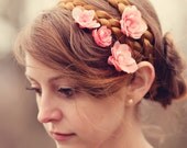 Pretty pink flower clips, bridal hair clip set, bobby pin set, pink floral bobbies - CHERRY BLOSSOM