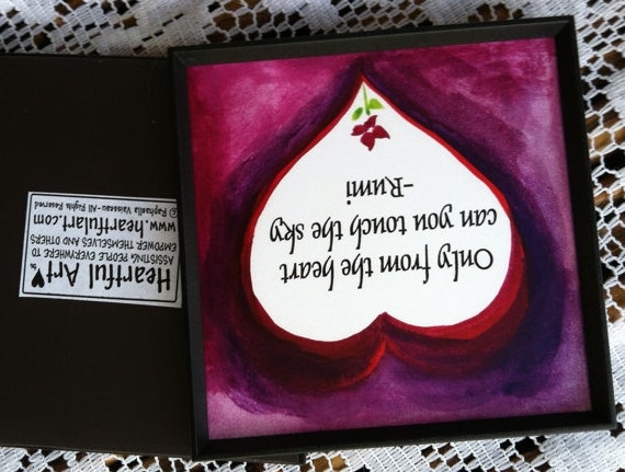 RUMI Inspirational MAGNET Motivational Yoga Heart Quotation Words Heartful Art by Raphaella Vaisseau