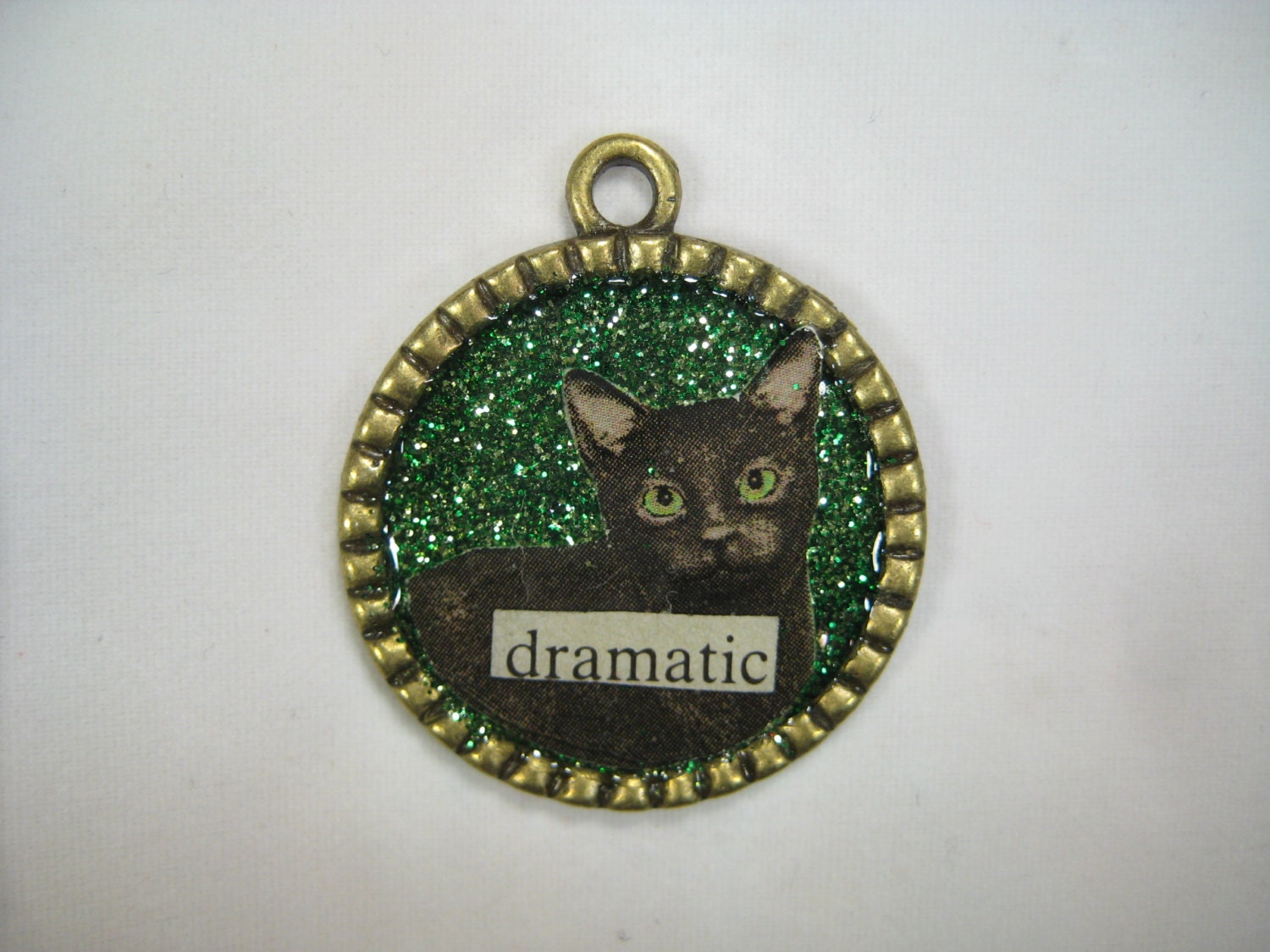 Black Kitty Pendant, Dramatic Cat