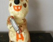 Vintage Alvin Chipmunk Stuffed Animal with Harmonica