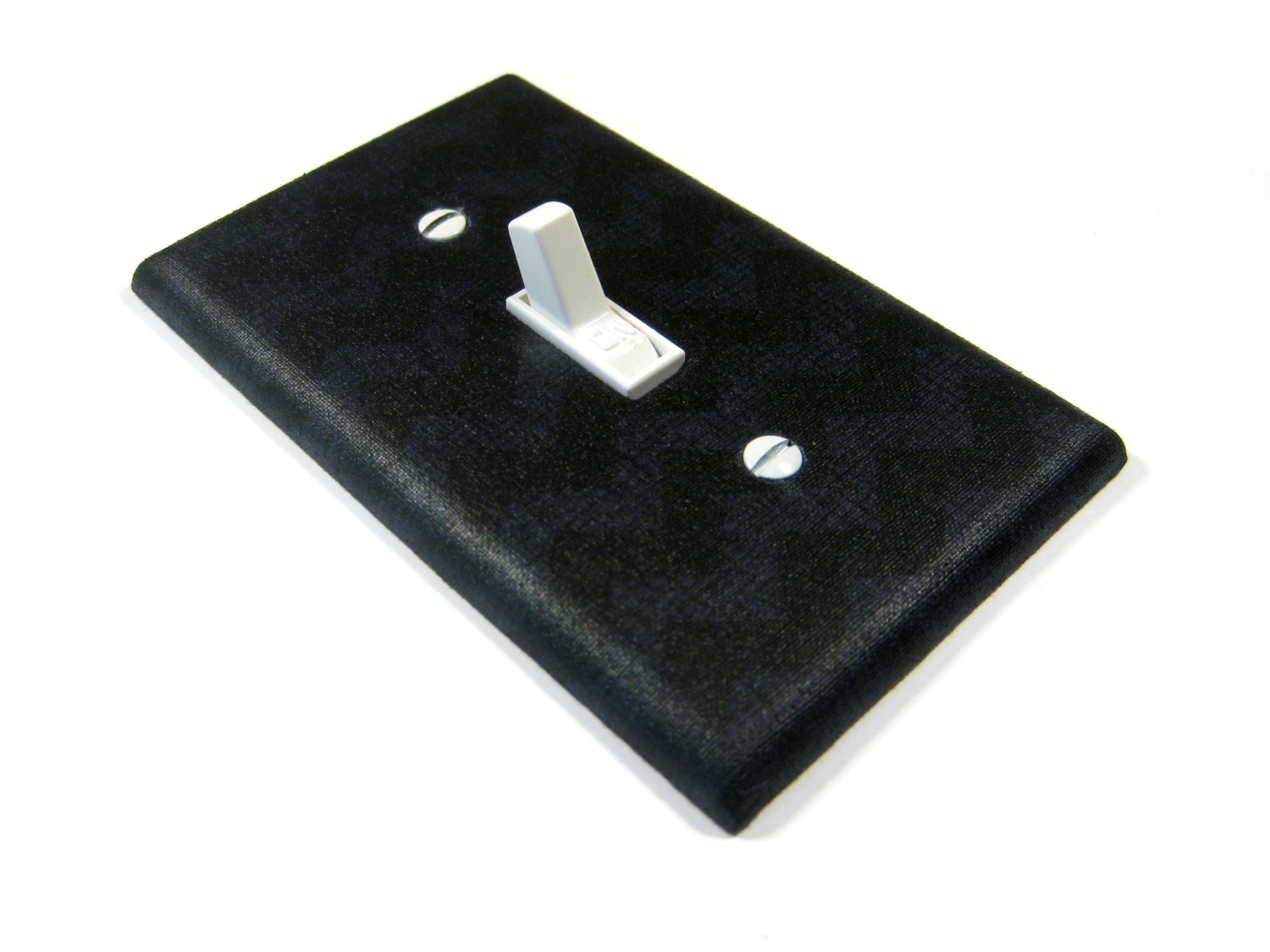 Jet Black on Black Chevron Light Switch Cover  Modern Home Decor Switchplate Dimmer Switch Plate Outlet 1193