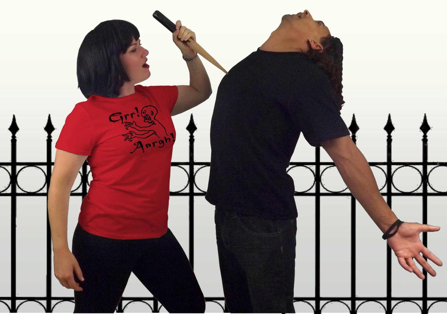 Buffy the Vampire Slayer - Grr Aargh - red - womens fitted tshirt - sizes sm, med, lg, xl - many colors available