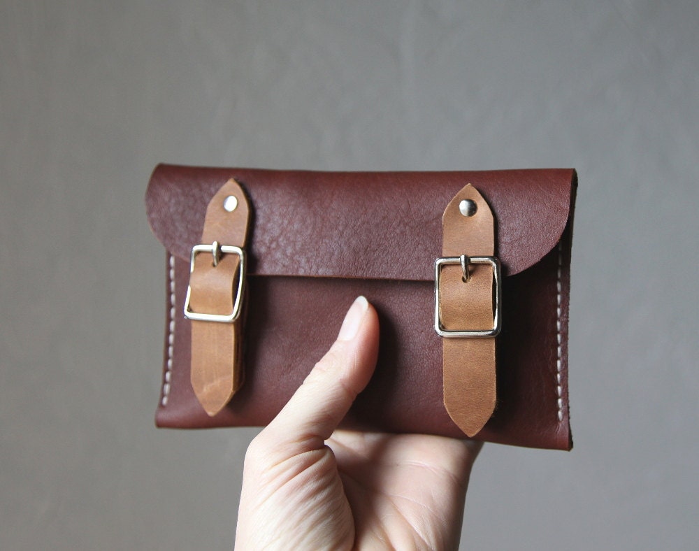 Leather Buckle Wallet // 2-Tone - infusion