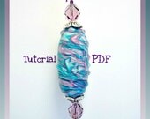 Tutorial Faux Lampwork Liquid polymer clay Focal Beads