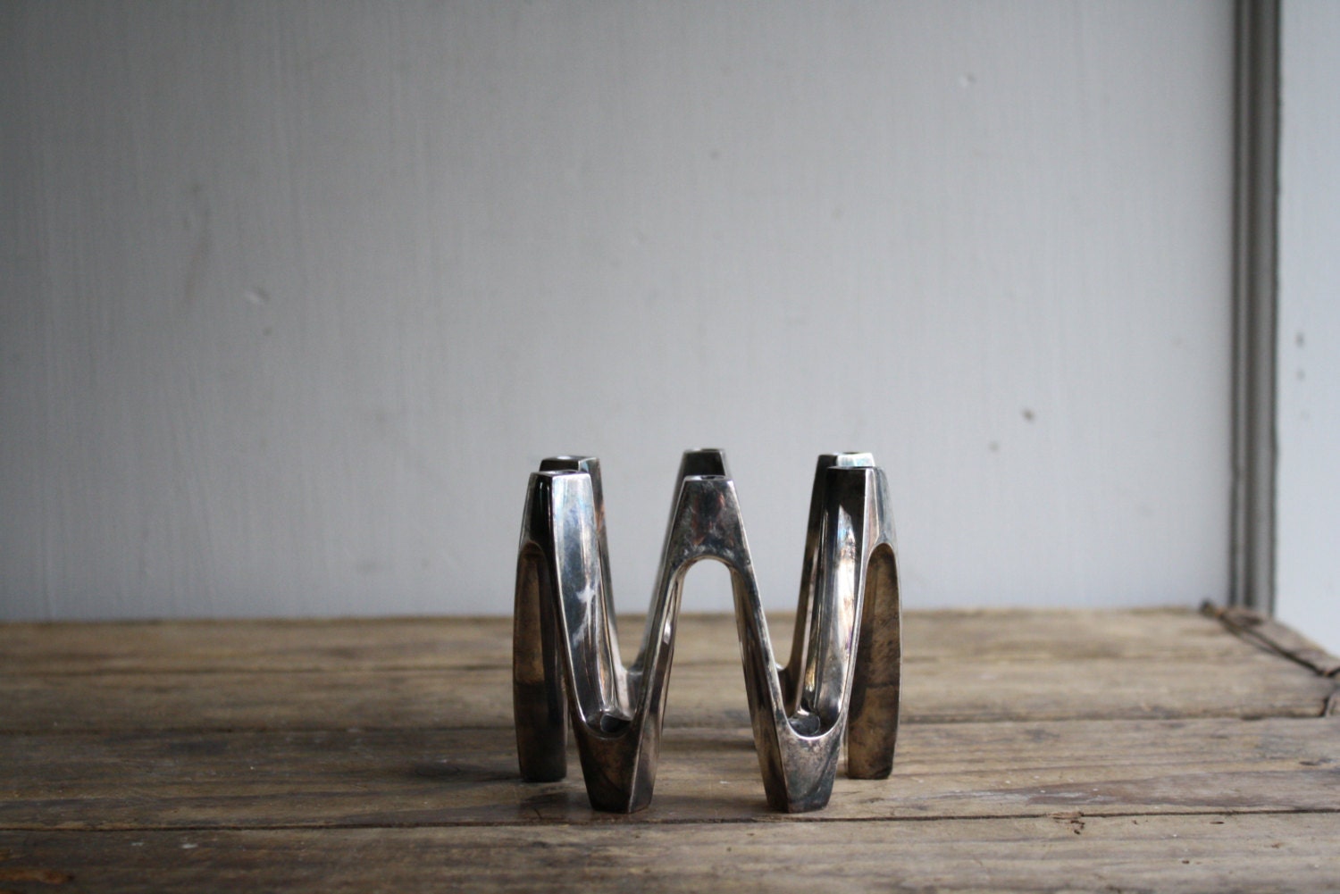 vintage silver dansk taper candle holder