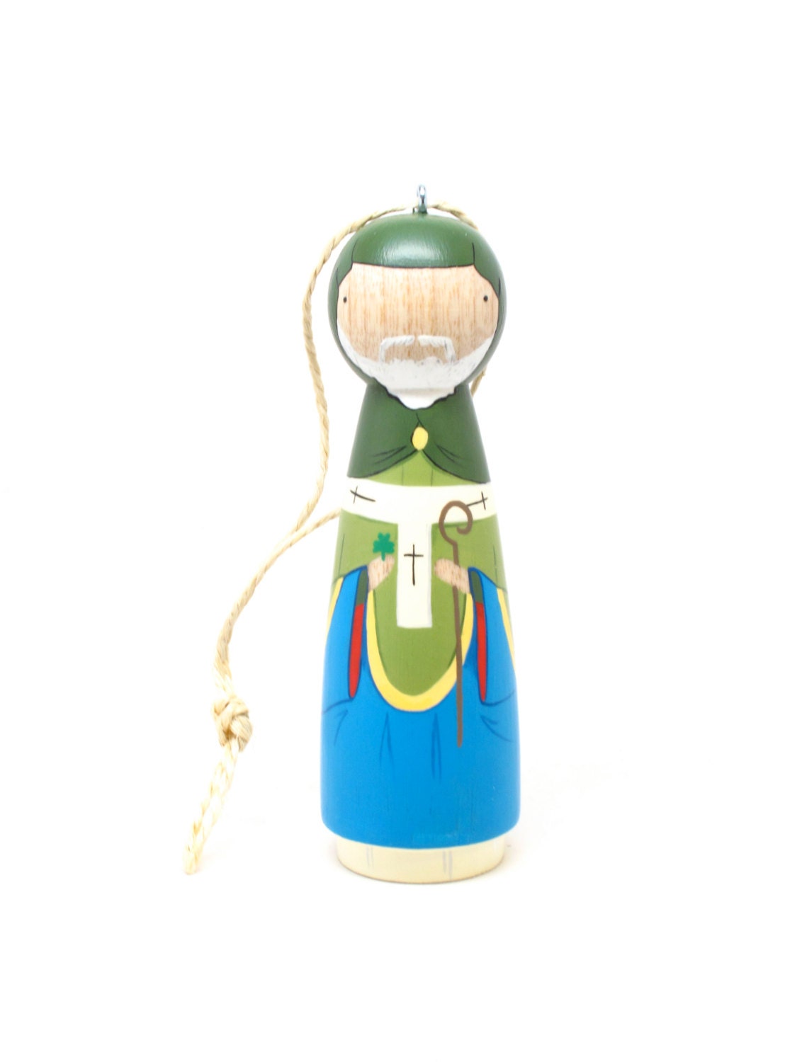 Reserved The Saint That is Patrick DOOR HANGER. St. Patrick Peg Doll // Fair Trade