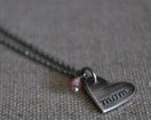 mom necklace in sterling silver, artisan jewelry