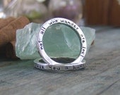sterling silver stackable stacking ring (stamped on one side)