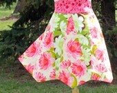 Ginger Blossom Water Lilies Vintage Pattern Half Apron