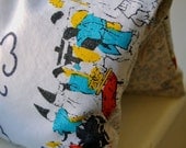 Flax Seed and Lavender Eye Pillow: Vintage Pagoda in Blues