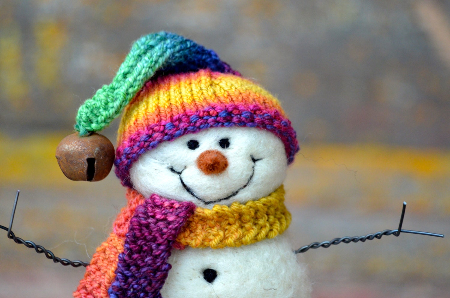 Snowman - Wool Needle Felted Snowmen - winter decor - 200