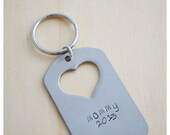 Dog Tag Keychain - Mom Keyring - Grandma Keyring - Aluminum Personalized - Customized Keychain - New Mom 2013