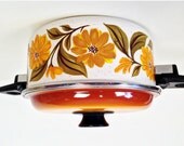 vintage JMP Capri porcelain steel cookware pot with lid - 3 quart