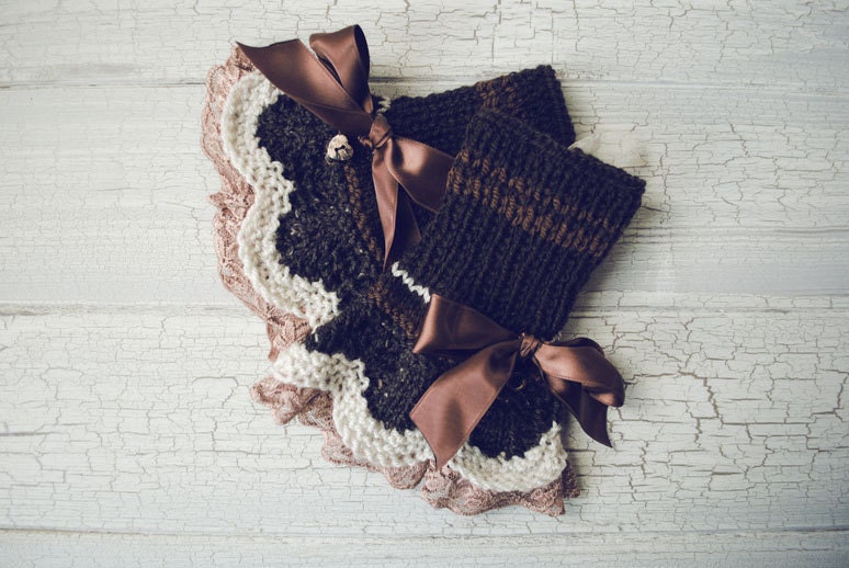 WOODLAND Wristlets in Brown Cream and Earth Ready to Ship