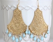 Bohemian Bombshell Earrings (Aqua)