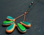 Peacocks and Persimmons Pendant