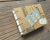 Blank Handmade Hard Cover Journal Coptic Stitch Book Vintage Sewing Pattern Piece Sketchbook
