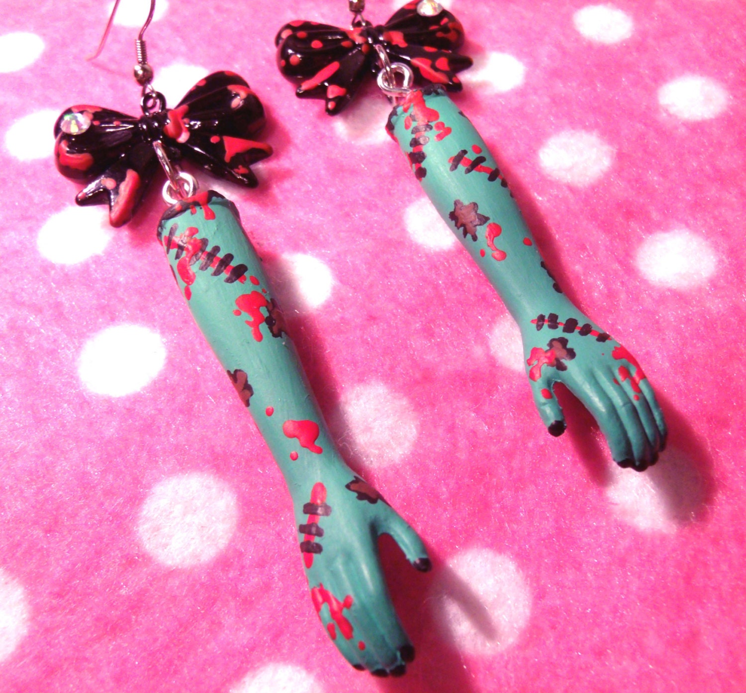 PRE ORDER Zombie Frankenstein Barbie Doll Earrings