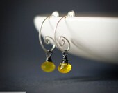 Yellow Chalcedony Sterling Silver Earring