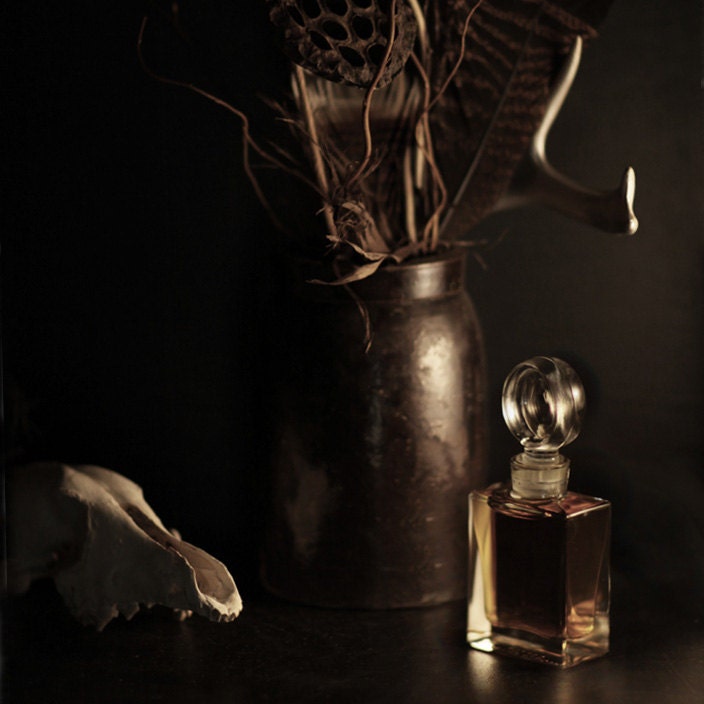 Figure 1: Noir, a natural perfume tailored for those with a passion for patchouli. An eccentric curiosity birthed of primordial earth.