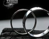 Recycled Platinum Wedding Bands Simple and Polished
