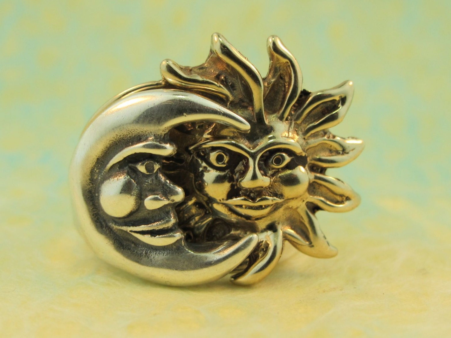 Sun Moon Eclipse Ring Silver And Bronze Version