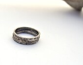 Textured Sterling Silver Stacking Rings Size 5, Silver Ring, Stacking Rings, Silver Jewelry, Set of Three