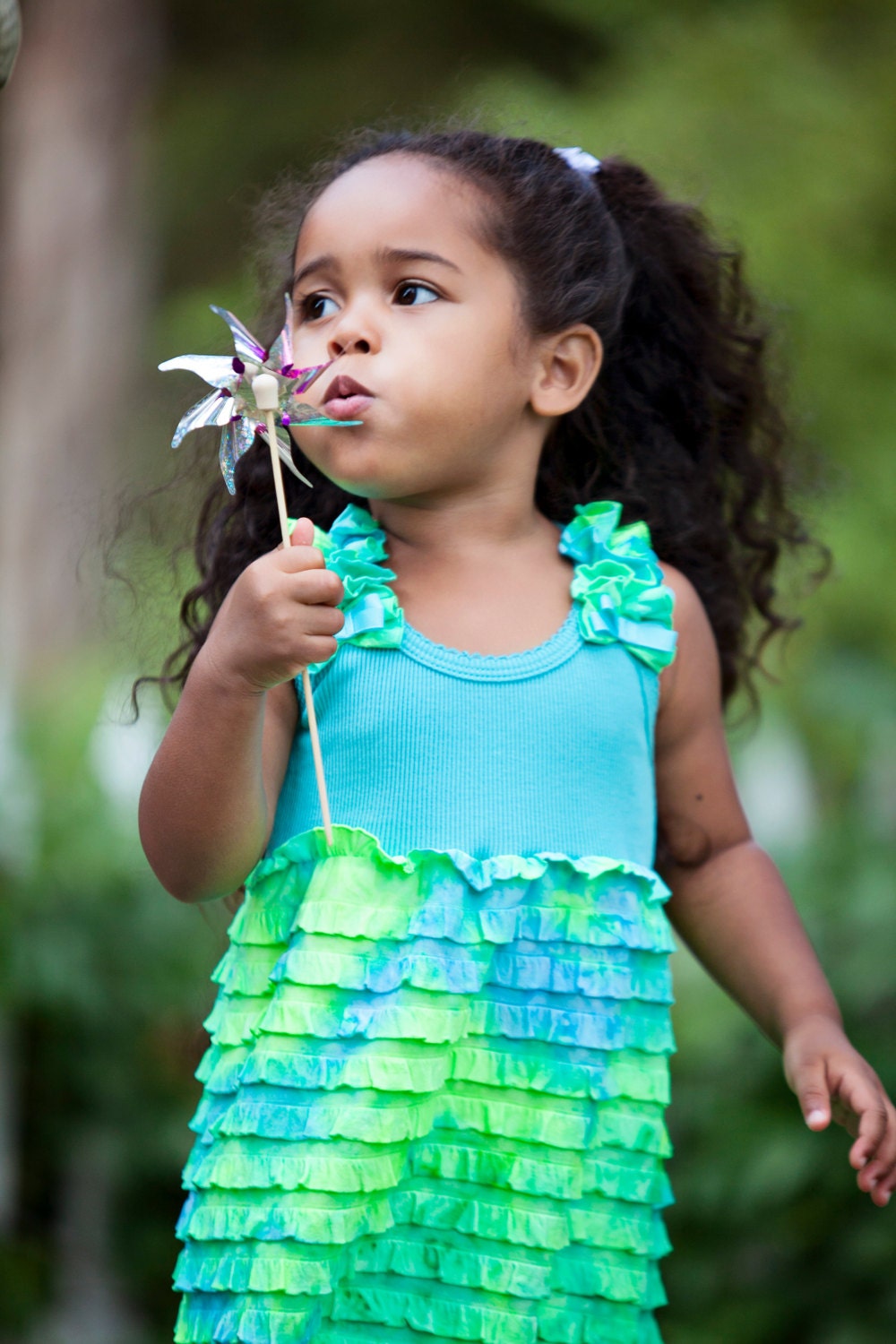 Ruffle Shoulder Ruffle Tank Dress