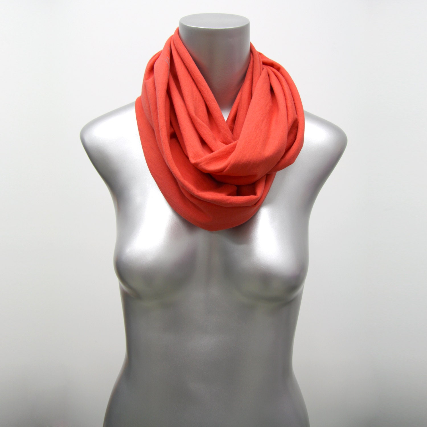Infinity Scarf Loop - Circle Scarf - Salmon - Mens Women Scarf - Cotton Spring Unique Summer Sale Fashion Mens Womens Christmasinjuly CIJ