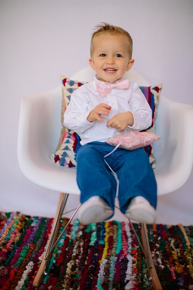 Pink boys bowtie, Pink silk necktie, Custom kids necktie, ring bearer tie, little boys bowtie, groomsmen gift, toddler necktie