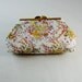 Yellow and White Liberty of London Print Clutch, Open Channel Frame Purse, Floral Print Clutch, Bridal Clutch, Bridesmaid Gift, Ships 1 Mo