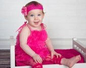 Hot Pink Lace Flower headband Tulle Wide Band Newborn Toddlers Infant Babies Posh Valentines Day Photography Prop