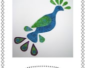 Applique Template in Downloadable Format - Large Peacock