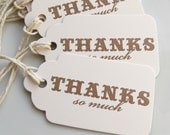 Thanks So Much Tags - Set of 8 - Custom Colors Available - Wedding Favor Tags Bridal Shower Thank You Tags Il_170x135