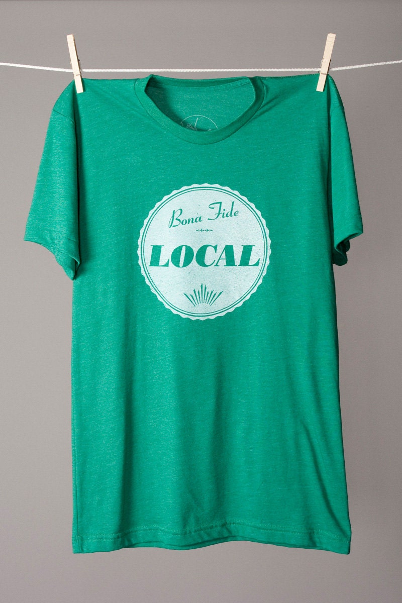 men's tshirt - local tshirt - locavore - kelly green tshirt - american apparel - screen printed - FREE SHIPPING - flytrap