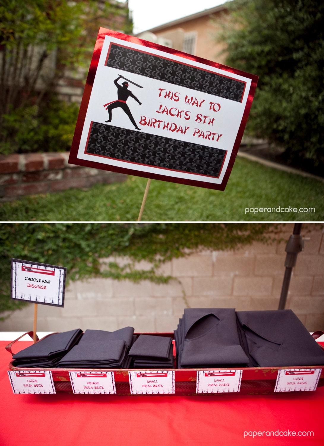 Ninja Birthday PRINTABLE Party Collection - You Customize EDITABLE TEXT Instant Download