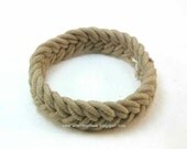 olive taupe herringbone weave turks head knot sailor rope bracelet large 2812